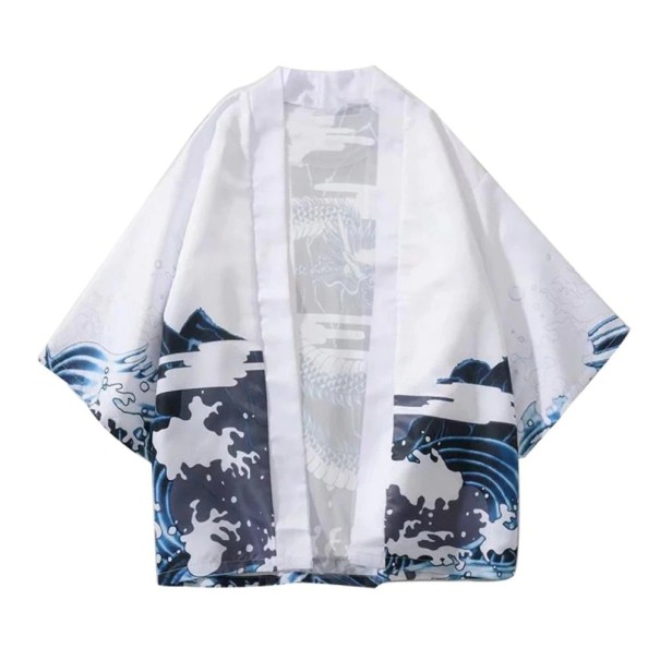 Pánsky cardigan drak F713 biela L