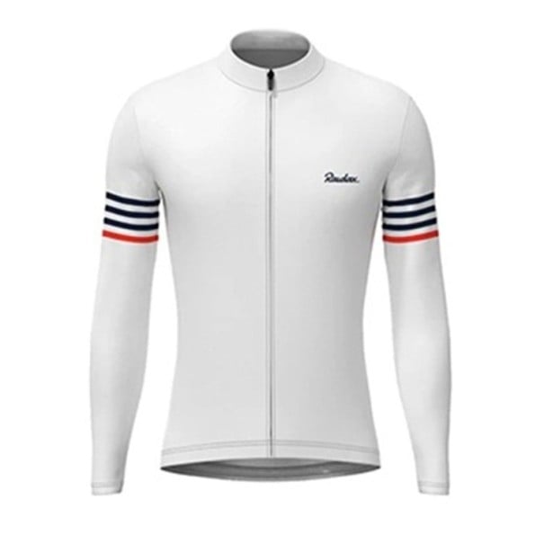 Pánský cyklistický dres s dlouhým rukávem na zip pro cyklistiku, sport a volnočasové aktivity bílá L