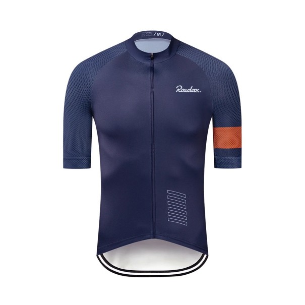 Pánský cyklistický dres s krátkým rukávem na zip, 3 zadní kapsy, na cyklistiku, sport a volnočasové aktivity Kvalitní materiál modrá XL