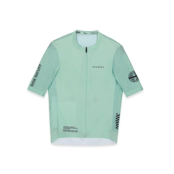 Pánský cyklistický dres s krátkým rukávem na zip pro cyklistiku zelená M