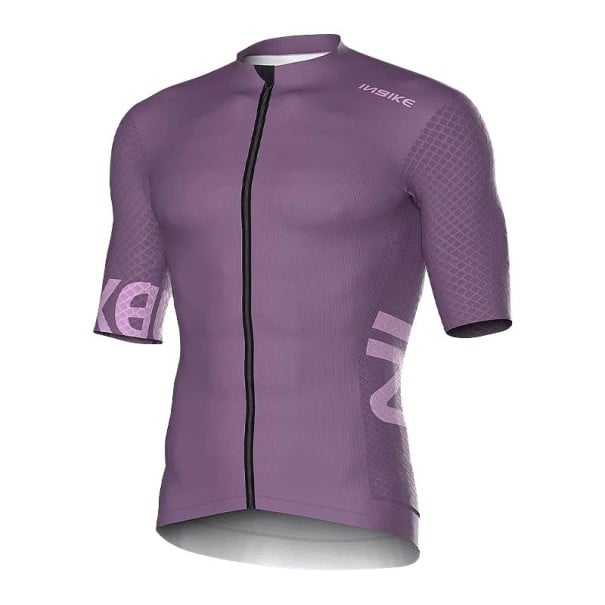 Pánský cyklistický sportovní dres s krátkým rukávem na zip se 3 zadními kapsami pro cyklistiku, sport a venkovní aktivity fialová XXL