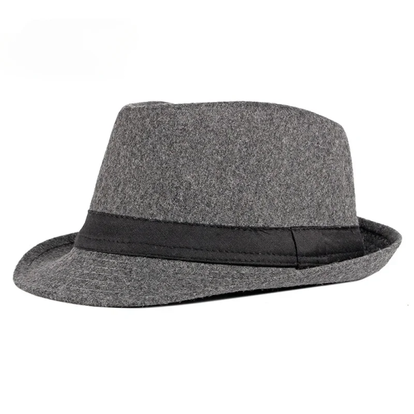 Pánský formální klobouk Elegantní doplněk ke společenskému obleku Klasický tvar Stylový módní klobouk pro svatby plesy a oslavy šedá