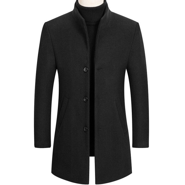 Pánsky kabát F1073 čierna XS