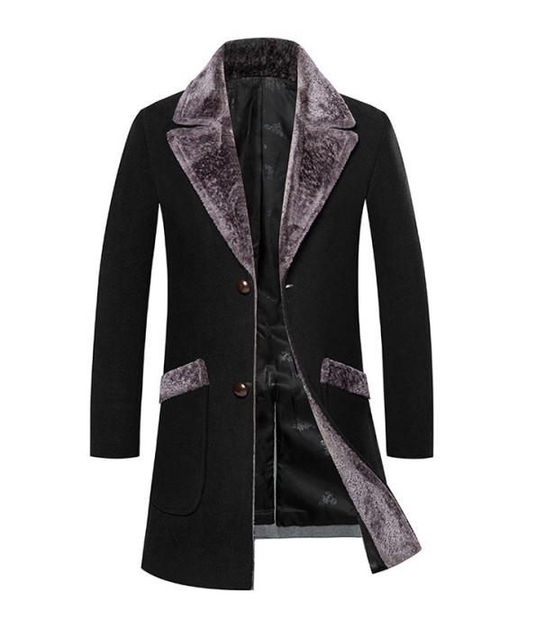 Pánský kabát s kožíškem J2218 černá XL