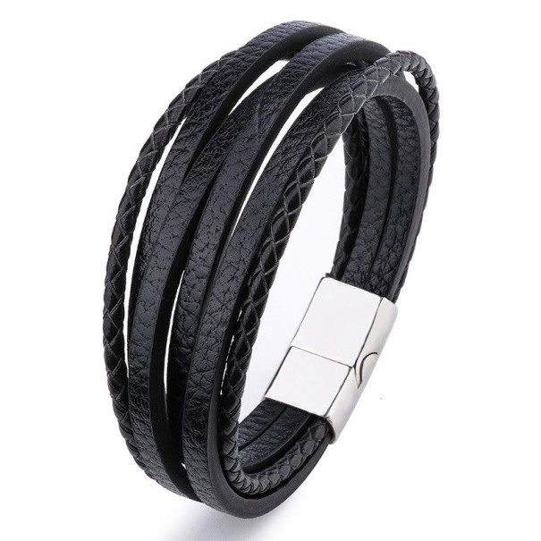 Pánský kožený náramek H585 6
