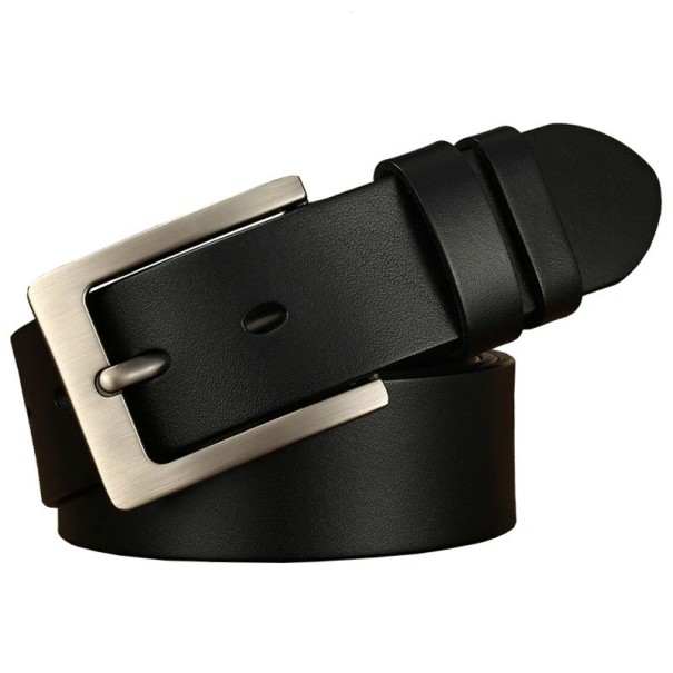 Pánský kožený pásek L292 černá 105 cm