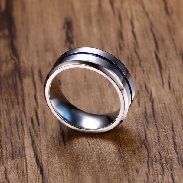 Pánský moderní prsten J1556 stříbrná 8