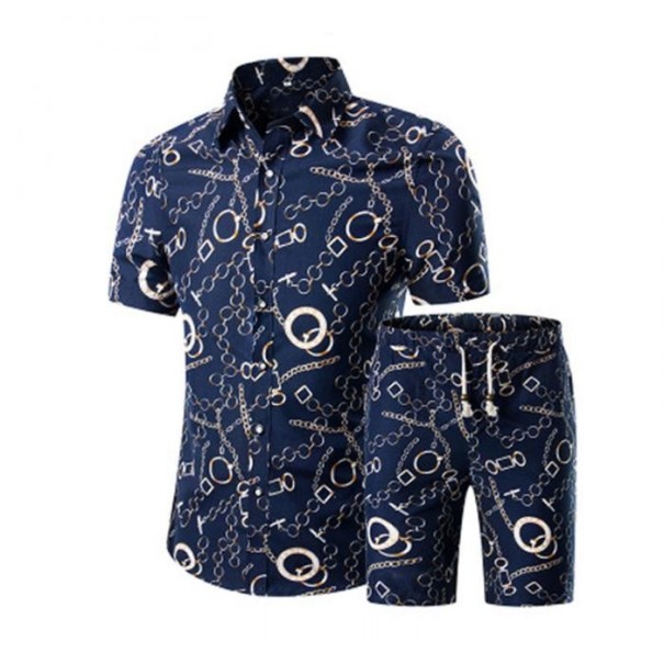 Pánský módní set - Košile a kraťasy J3370 M 8