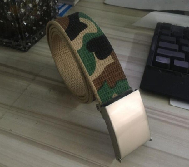 Pánský pásek s maskáčovým vzorem 110 cm 3