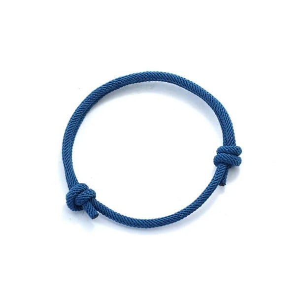 Pánský provázkový náramek šňůrka 4mm nastavitelný 16-28cm Moderní design pro muže S kvalitním provázkem pro každodenní nošení modrá