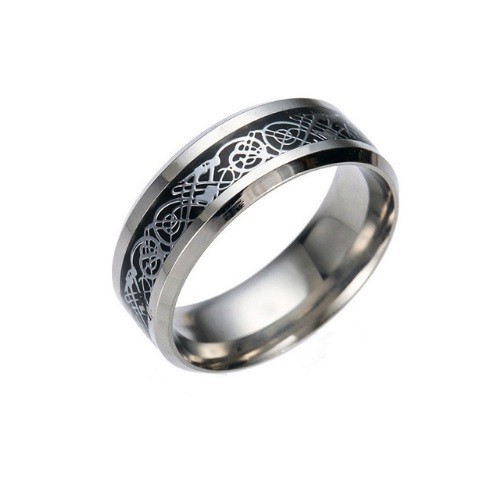 Pánsky prsteň s ornamentom J2693 čierna 7