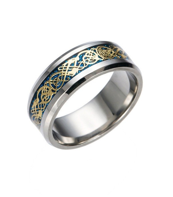 Pánsky prsteň s ornamentom J2693 modrá 8