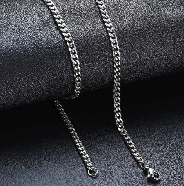 Pánský řetízkový náhrdelník D116 stříbrná 55 cm 3 mm