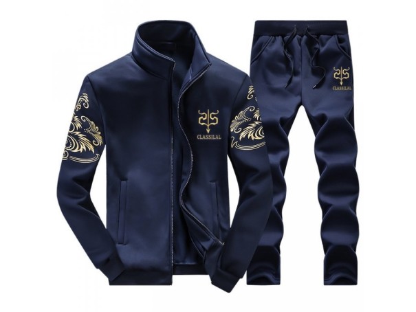 Pánský set - Mikina a kalhoty J2231 tmavě modrá L