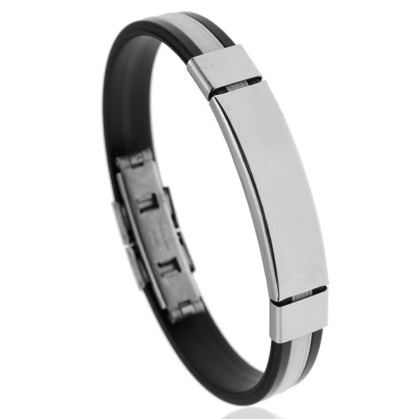 Pánsky silikónový náramok H629 biela