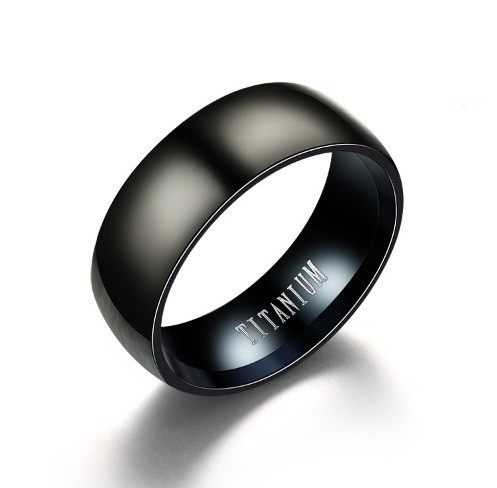 Pánsky titánový prsteň čierna 10