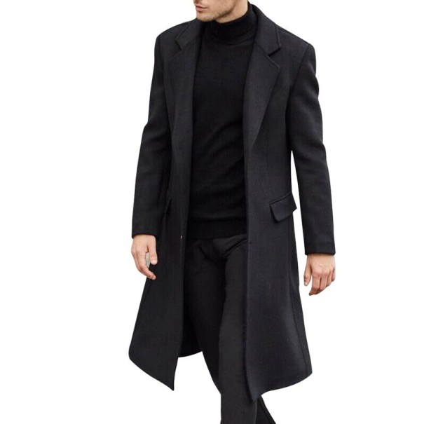 Pánský zimní kabát A2009 černá XXS