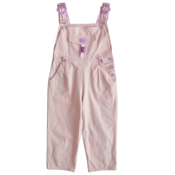 Pantalón con tirantes de color rosa para mujer S