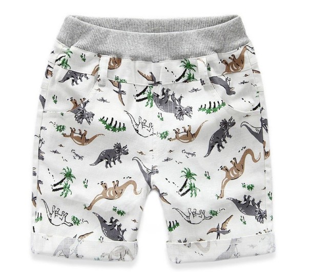 Pantalón corto para niño con estampado de dinosaurios J1329 verde 7