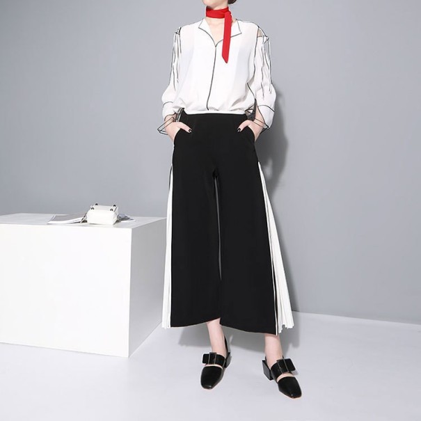 Pantalones anchos de mujer negro S