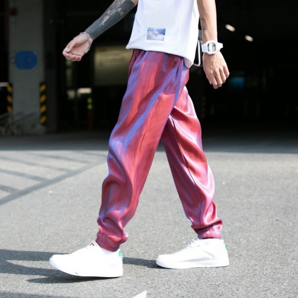 Pantalones brillantes para hombre F1518 rojo XS