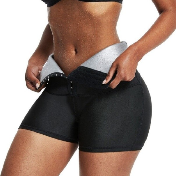Pantalones cortos adelgazantes de neopreno plateado L/XL