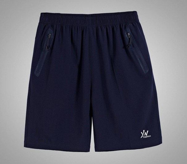 Pantalones cortos casuales para hombre J3349 azul oscuro 3XL