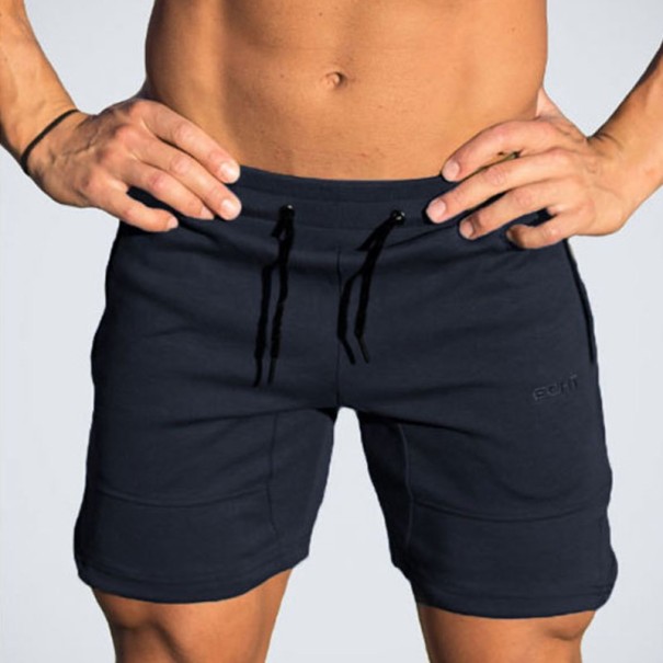 Pantalones cortos de algodón para hombre A861 azul oscuro M