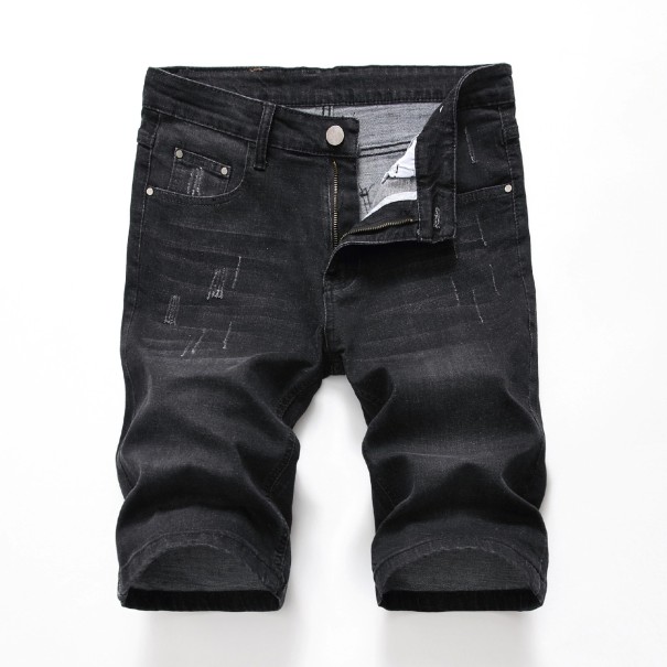 Pantalones cortos de mezclilla negros para hombre 36 2