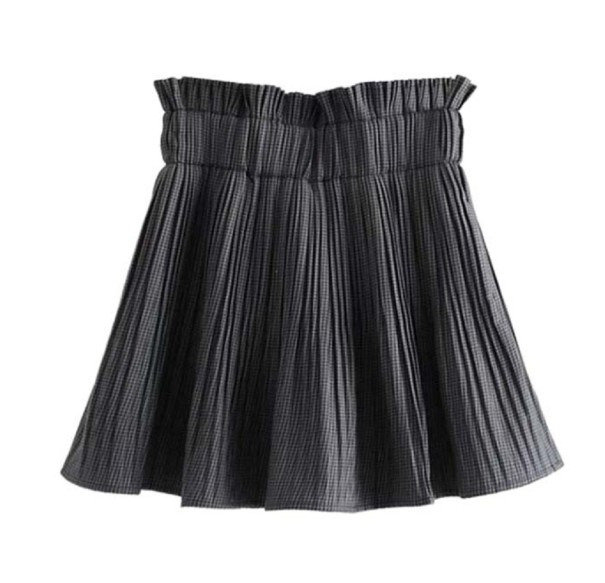 Pantalones cortos de mujer con volantes A905 gris oscuro S