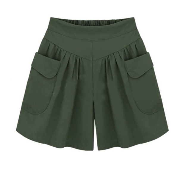Pantalones cortos de mujer Julie - tallas grandes verde militar 3XL