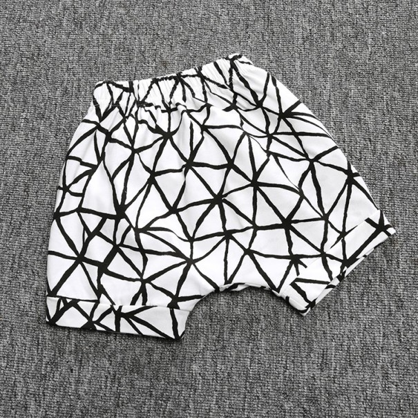 Pantalones cortos de niño con rayas - Blanco y negro 9-12 meses