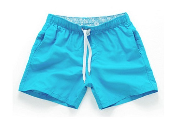 Pantalones cortos de playa para hombre J3549 azul claro S