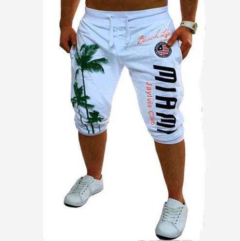Pantalones cortos de verano con estampado - Blanco L
