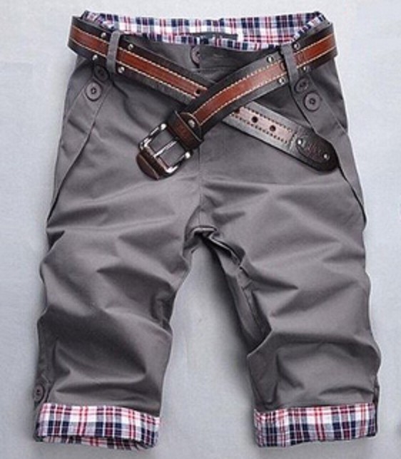 Pantalones cortos de verano para hombre J3216 gris XS