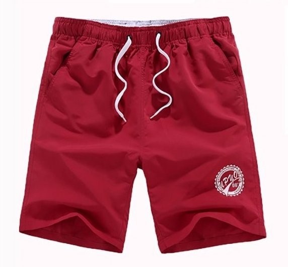 Pantalones cortos de verano para hombre J960 rojo S