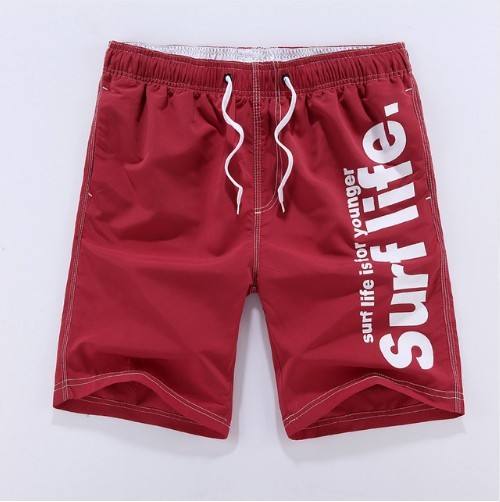 Pantalones cortos de verano para hombre - Rojo L