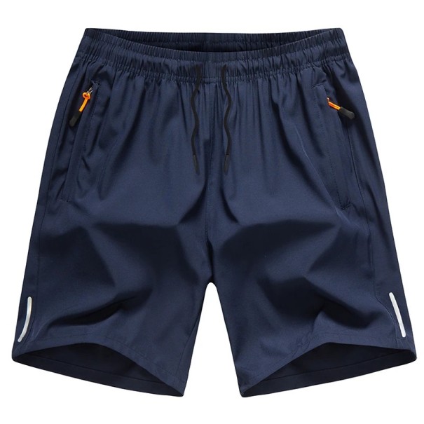 Pantalones cortos deportivos de verano para hombre para entrenamiento físico, transpirables, con cintura elástica y bolsillos, cómodos azul XS