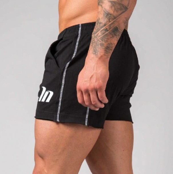 Pantalones cortos deportivos para hombre A1 negro XS