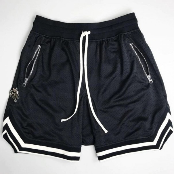 Pantalones cortos deportivos para hombre negro XS