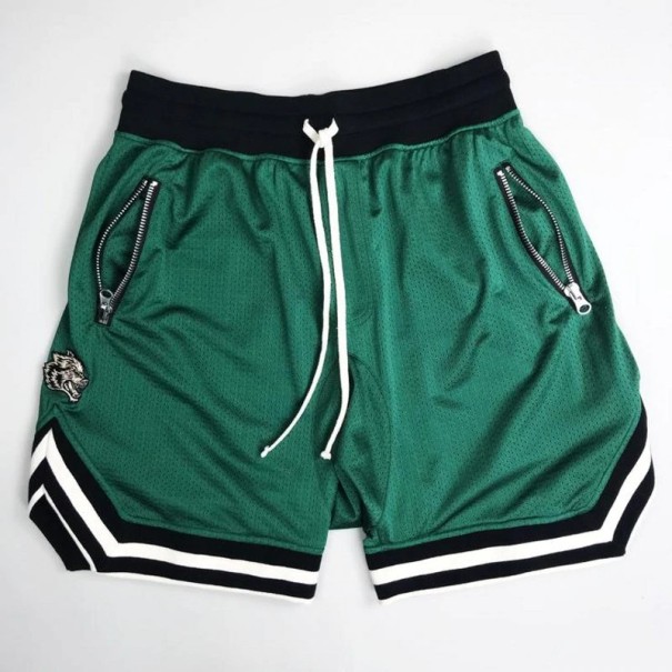 Pantalones cortos deportivos para hombre verde S