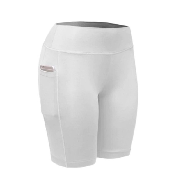 Pantalones cortos elásticos de mujer Jade blanco XXL