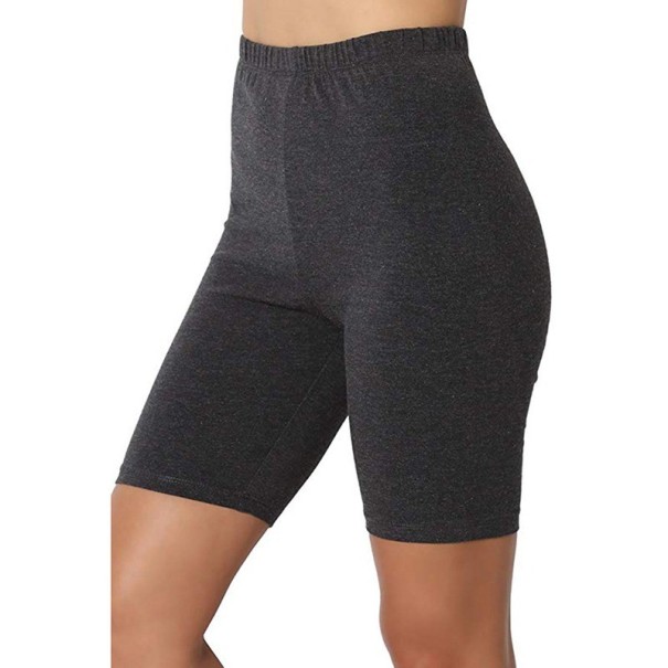 Pantalones cortos elásticos de mujer T970 gris oscuro XL