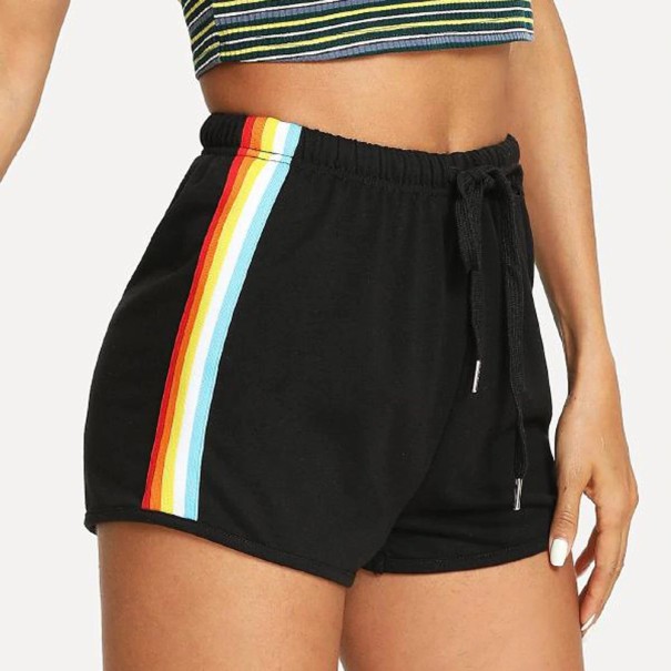Pantalones cortos elegantes de mujer con rayas L