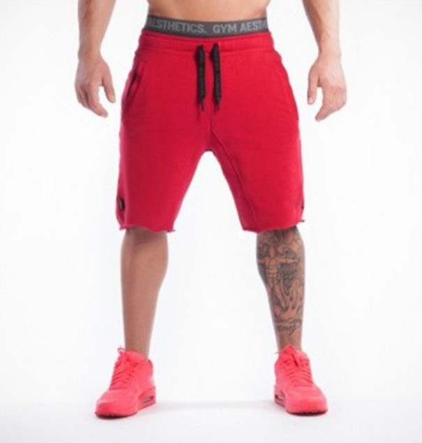 Pantalones cortos elegantes para hombre A879 rojo XS