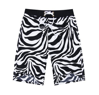 Pantalones cortos elegantes para hombre - Blanco y negro M