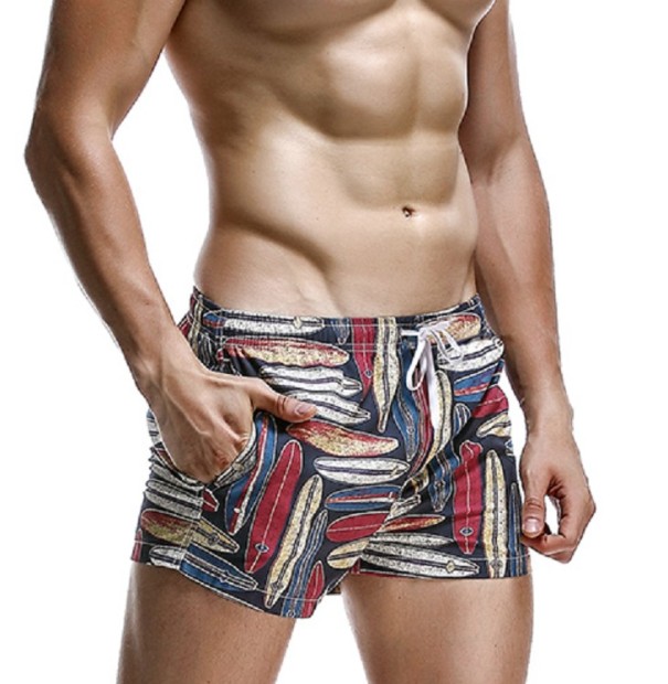 Pantalones cortos estilo hawaiano para hombre S 5