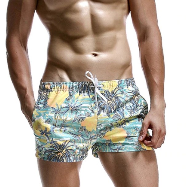Pantalones cortos estilo hawaiano para hombre L 1