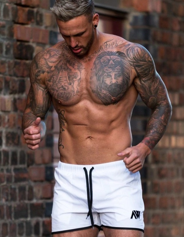 Pantalones cortos George para hombre blanco XS