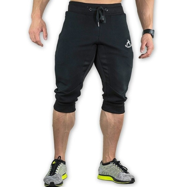Pantalones cortos hasta la rodilla para hombre negro XS